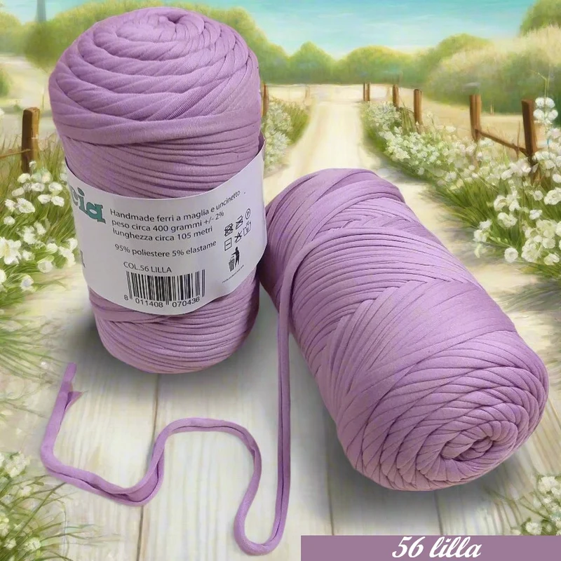 Fettuccia soft lycra Mas o 3 Stelle borse uncinetto - 20 colori 400 g