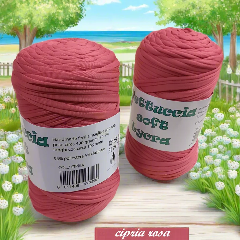 Fettuccia soft lycra Mas o 3 Stelle borse uncinetto - 20 colori 400 g