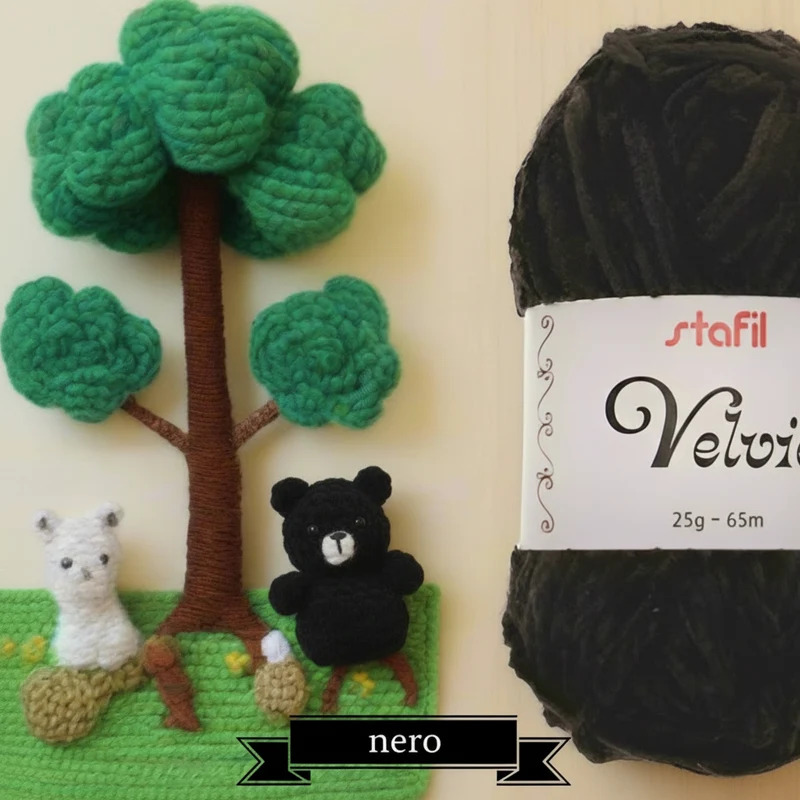 Ciniglia amigurumi Velvie filato uncinetto per pupazzi bambole animali
