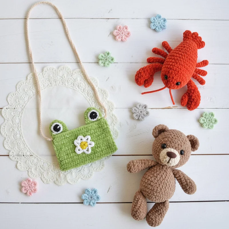 Ciniglia amigurumi Velvie filato uncinetto per pupazzi bambole animali