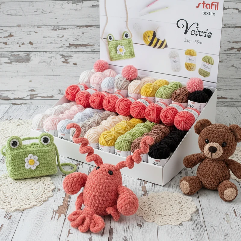 Ciniglia amigurumi Velvie filato uncinetto per pupazzi bambole animali