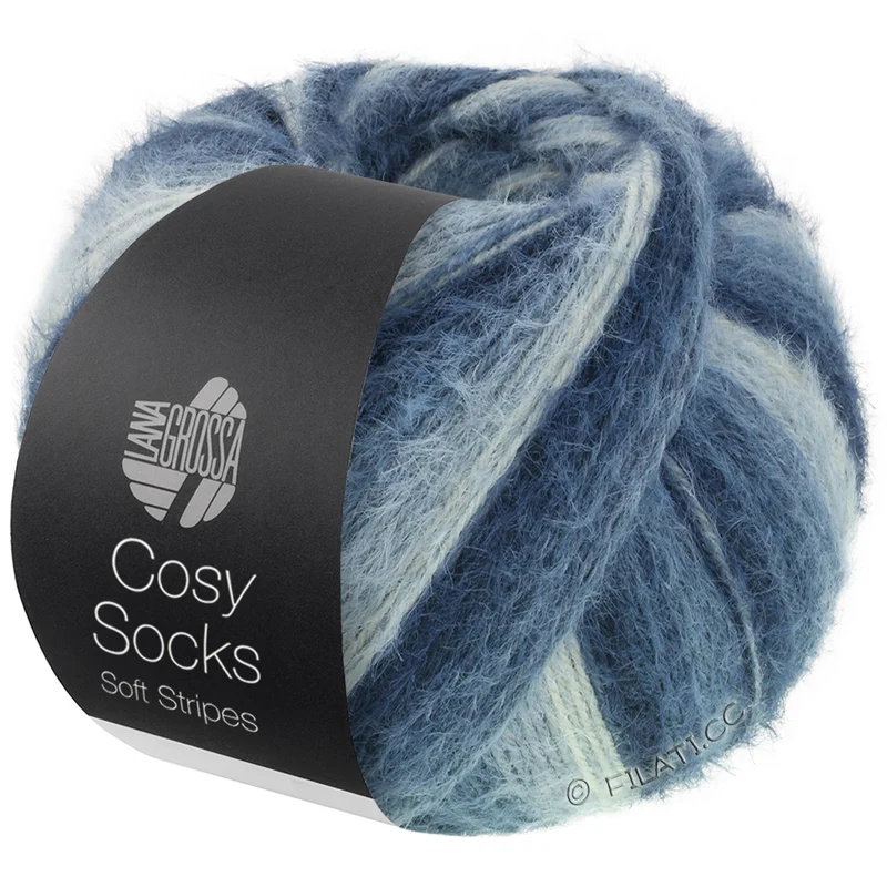 Lana Grossa Meilenweit 100gr Cosy Socks Soft Stripes