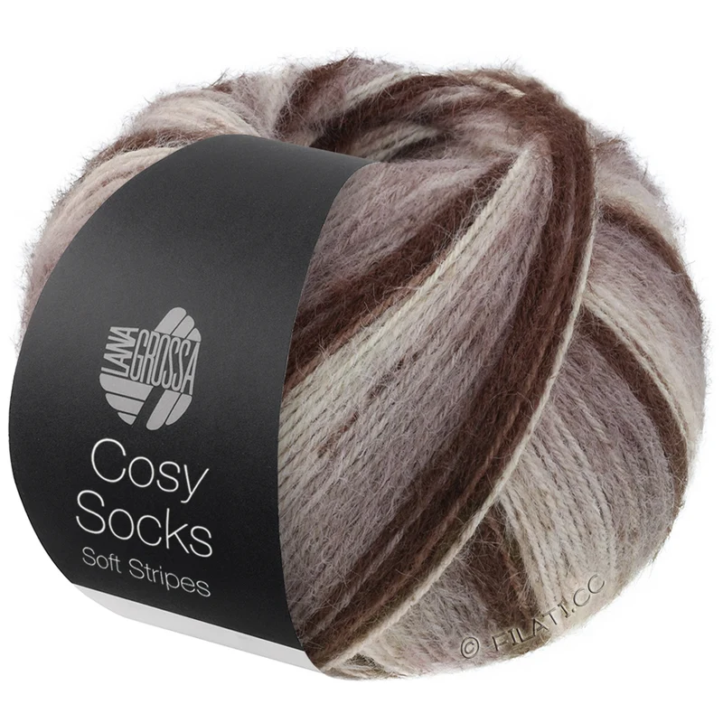 Lana Grossa Meilenweit 100gr Cosy Socks Soft Stripes