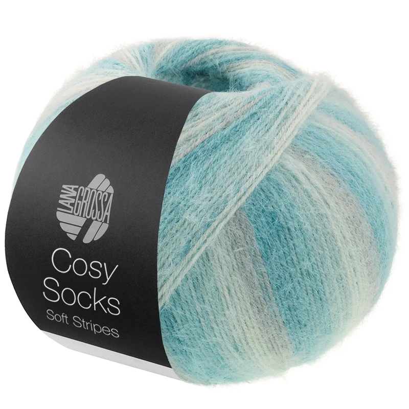 Lana Grossa Meilenweit 100gr Cosy Socks Soft Stripes