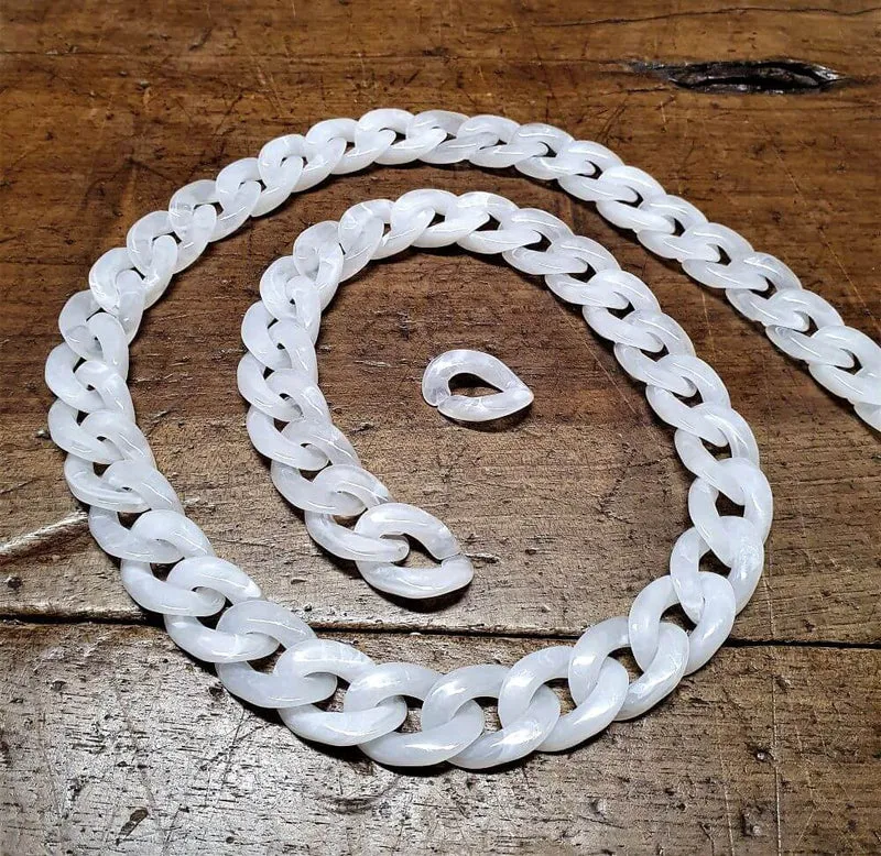 Catena in Resina Lucida Sfumata, per Tracolla per Borse Hand Made, 1 Metro, 12 Colori
