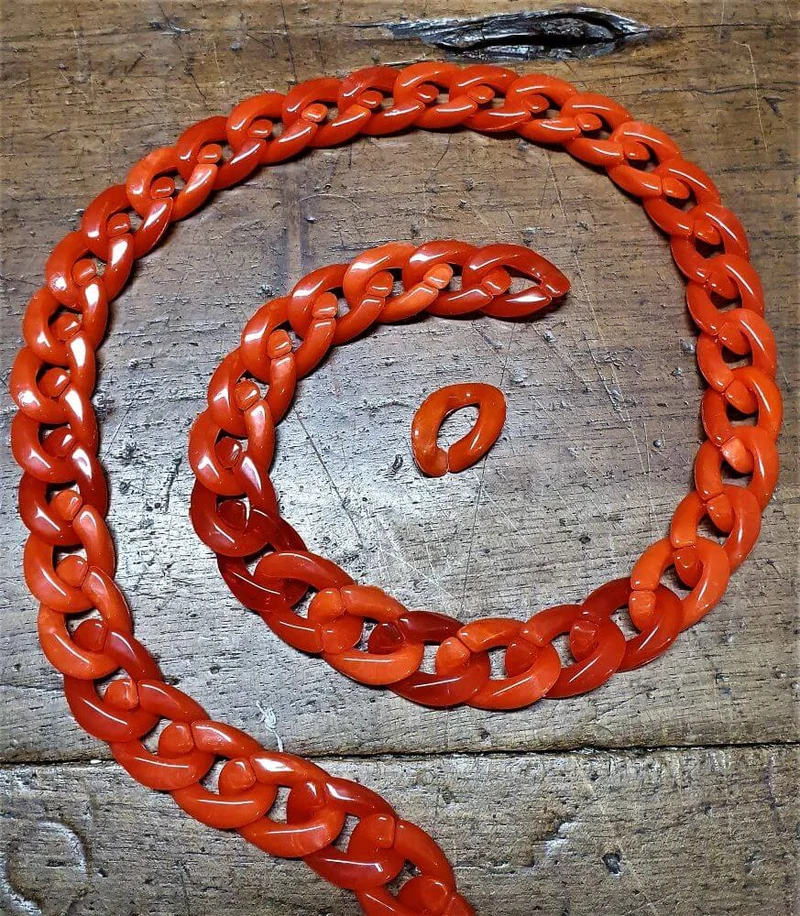 Catena in Resina Lucida Sfumata, per Tracolla per Borse Hand Made, 1 Metro, 12 Colori