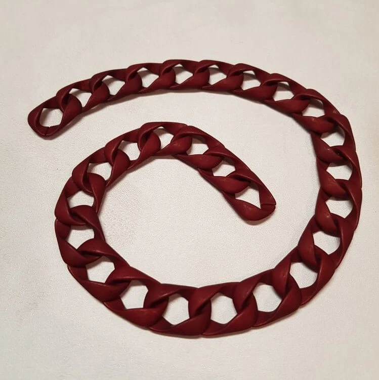 Catena in Resina Opaca, Tracolla Leggera per Borse Hand Made, 1 metro, 12 Colori
