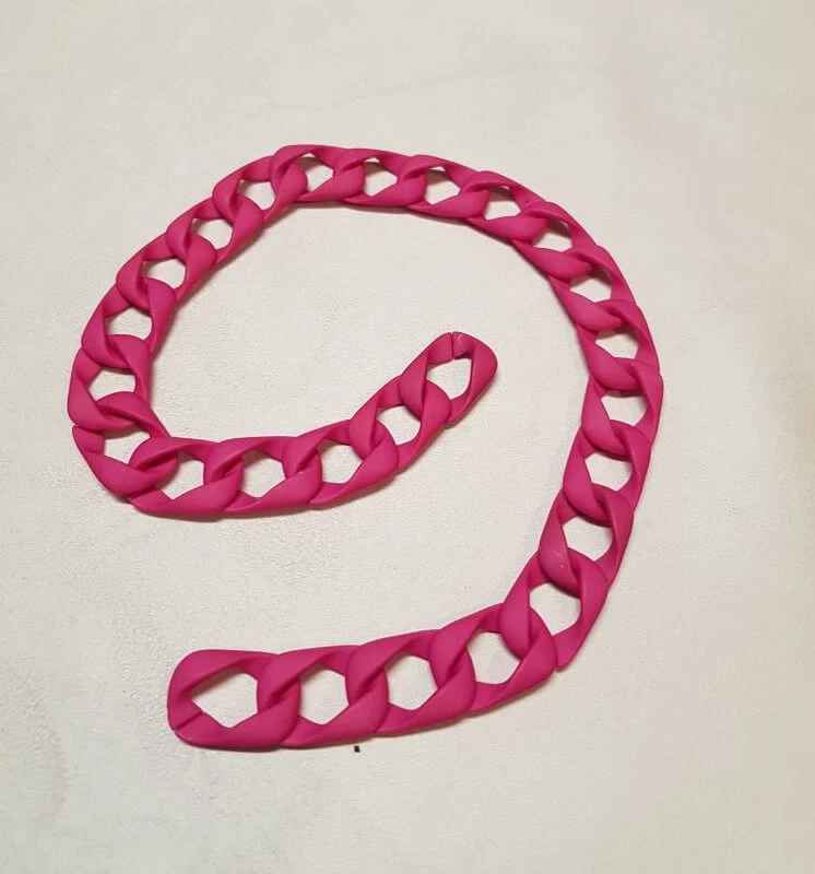 Catena in Resina Opaca, Tracolla Leggera per Borse Hand Made, 1 metro, 12 Colori