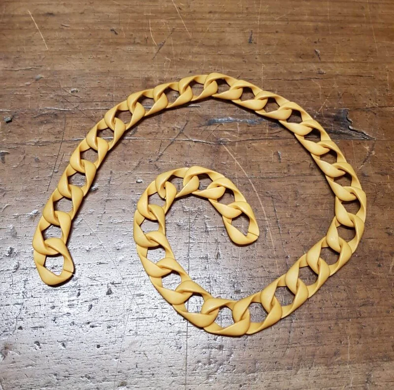 Catena in Resina Opaca, Tracolla Leggera per Borse Hand Made, 1 metro, 12 Colori