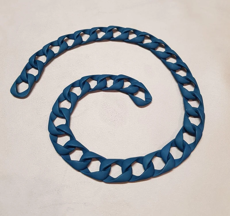 Catena in Resina Opaca, Tracolla Leggera per Borse Hand Made, 1 metro, 12 Colori