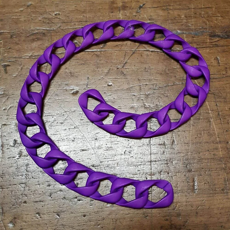 Catena in Resina Opaca, Tracolla Leggera per Borse Hand Made, 1 metro, 12 Colori