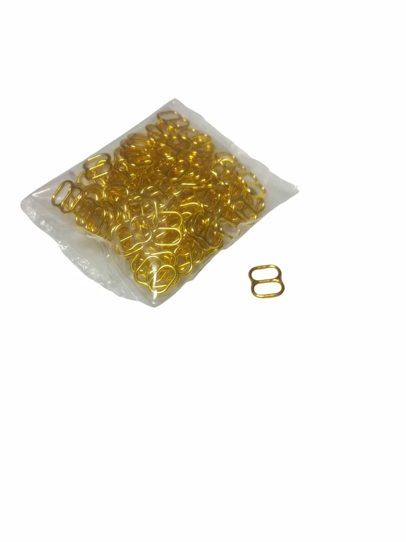 Ganci per Corsetteria Passanti Reggiseno in Metallo Chiusi per Regolare 6 Misure 3 Colori