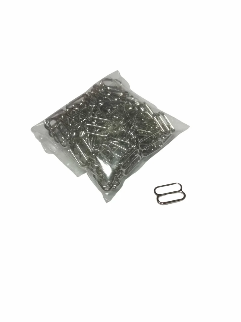Ganci per Corsetteria Passanti Reggiseno in Metallo Chiusi per Regolare 6 Misure 3 Colori