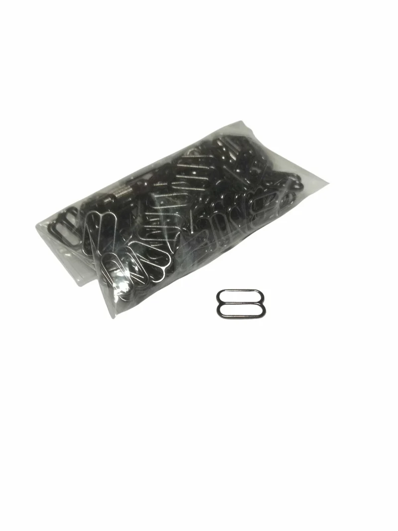 Ganci per Corsetteria Passanti Reggiseno in Metallo Chiusi per Regolare 6 Misure 3 Colori