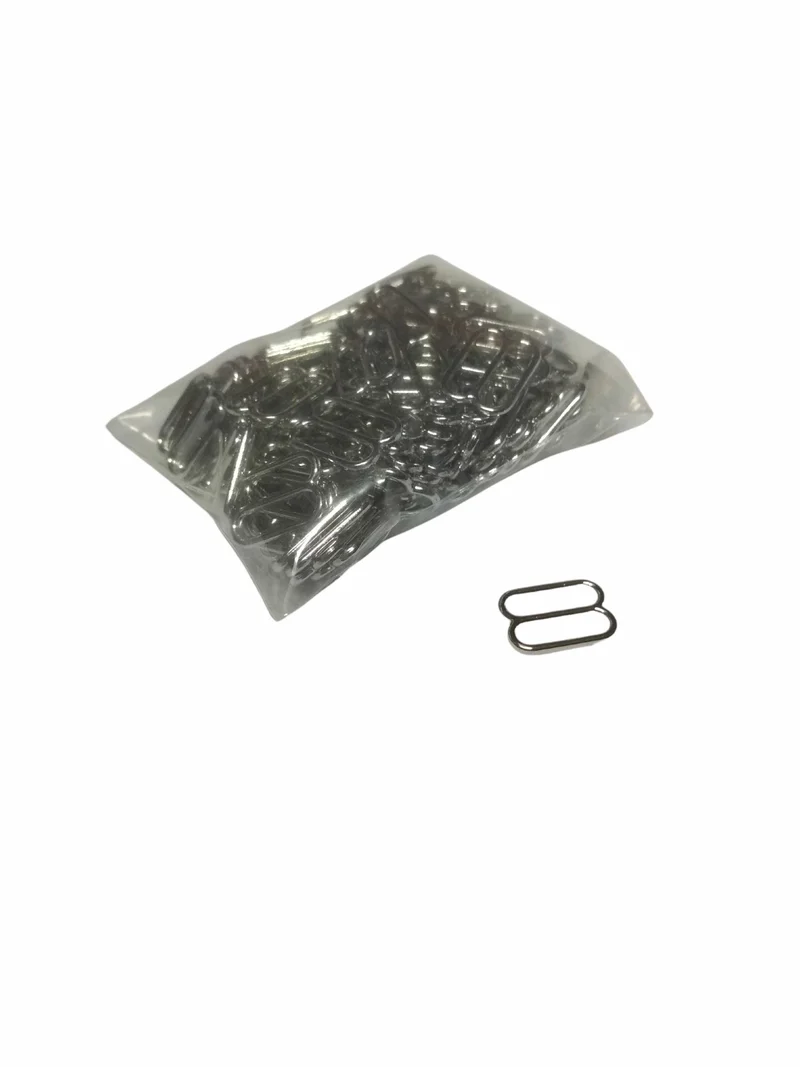 Ganci per Corsetteria Passanti Reggiseno in Metallo Chiusi per Regolare 6 Misure 3 Colori
