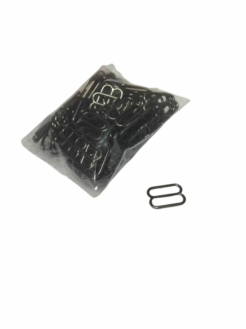 Ganci per Corsetteria Passanti Reggiseno in Metallo Chiusi per Regolare 6 Misure 3 Colori