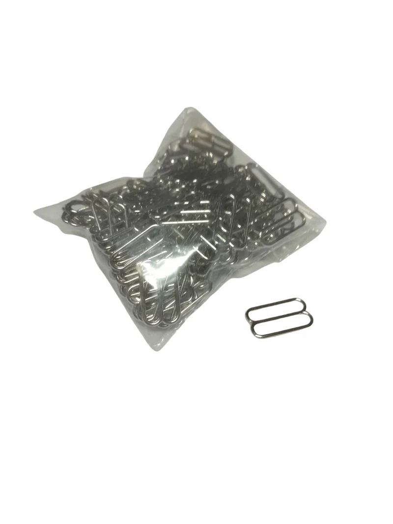 Ganci per Corsetteria Passanti Reggiseno in Metallo Chiusi per Regolare 6 Misure 3 Colori