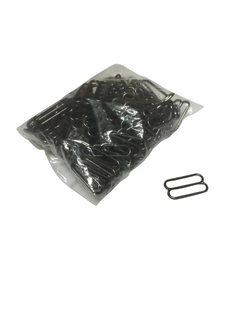 Ganci per Corsetteria Passanti Reggiseno in Metallo Chiusi per Regolare 6 Misure 3 Colori