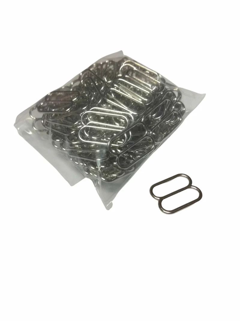 Ganci per Corsetteria Passanti Reggiseno in Metallo Chiusi per Regolare 6 Misure 3 Colori