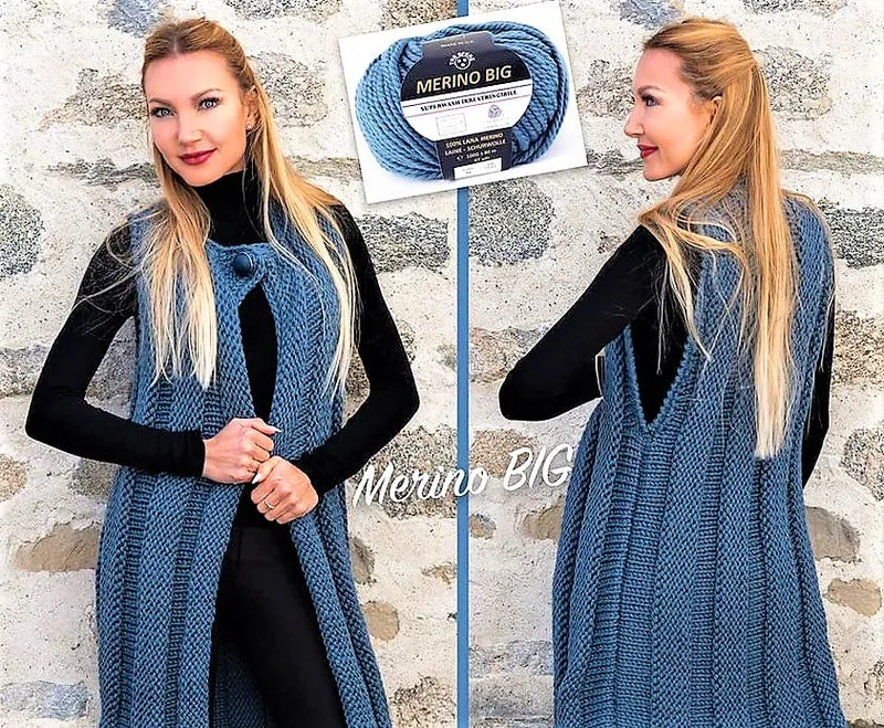 Lana Merino Big Tre Sfere 100% Naturale, Confezione 500 grammi, 5 gomitoli