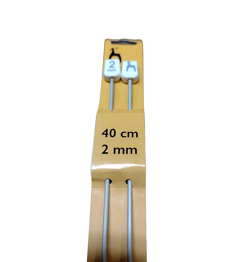 Coppia di Ferri da Maglia Pony, Lunghezza 40cm, 15 Misure