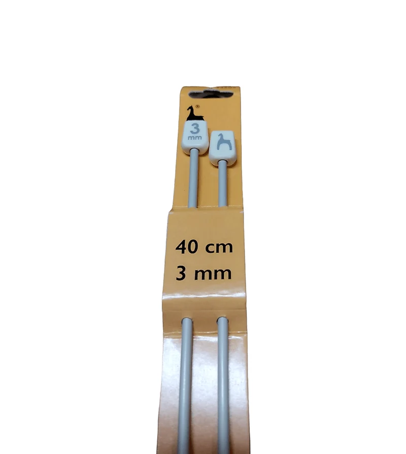 Coppia di Ferri da Maglia Pony, Lunghezza 40cm, 15 Misure