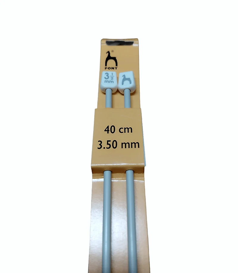 Coppia di Ferri da Maglia Pony, Lunghezza 40cm, 15 Misure