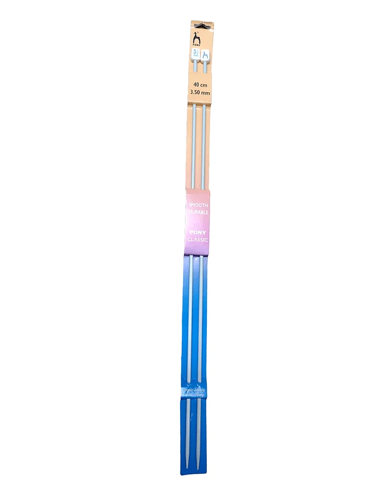 Coppia di Ferri da Maglia Pony, Lunghezza 40cm, 15 Misure