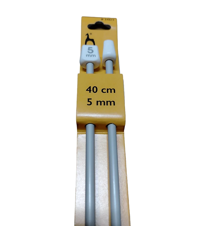 Coppia di Ferri da Maglia Pony, Lunghezza 40cm, 15 Misure