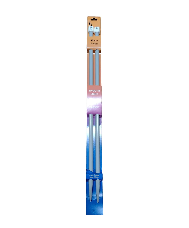 Coppia di Ferri da Maglia Pony, Lunghezza 40cm, 15 Misure