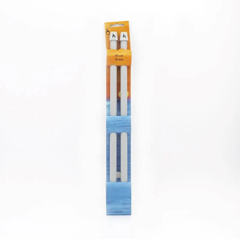 Coppia di Ferri da Maglia Pony, Lunghezza 40cm, 15 Misure