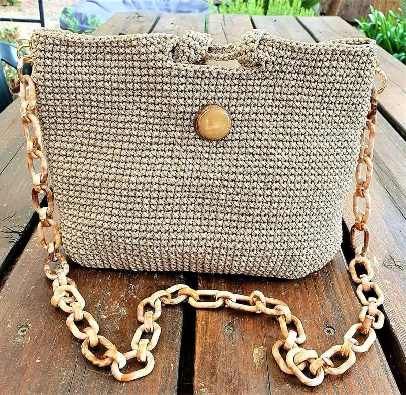 Kit per Borsa Hand Made, Uncinetto, con Tutorial e tutto il Materiale che occorre