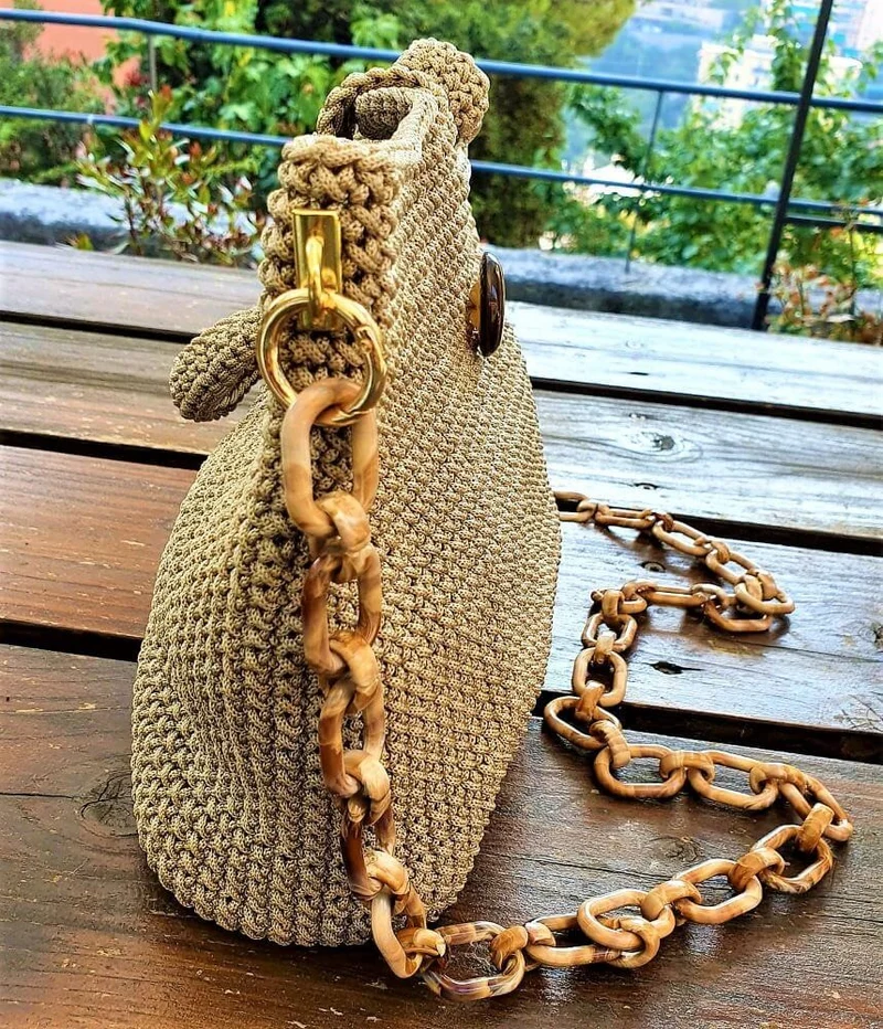 Kit per Borsa Hand Made, Uncinetto, con Tutorial e tutto il Materiale che occorre