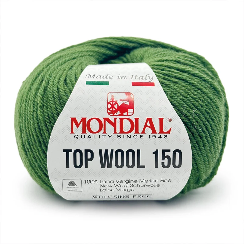 Filato Top Wool 150 Mondial – Gomitolo 100% Lana Vergine Irrestringibile