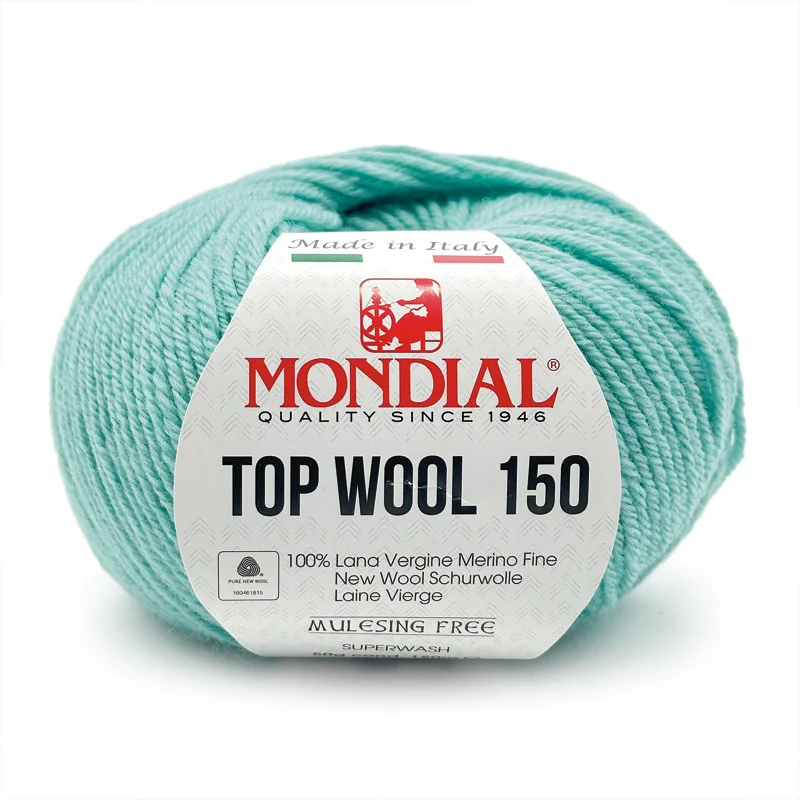 Filato Top Wool 150 Mondial – Gomitolo 100% Lana Vergine Irrestringibile