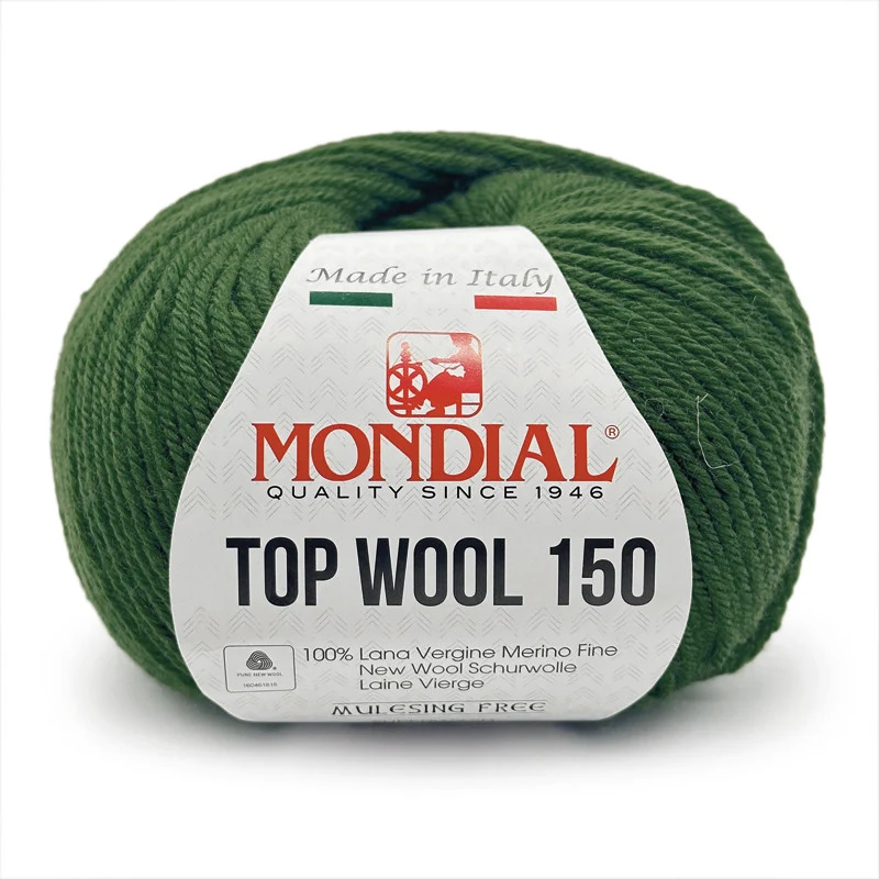 Filato Top Wool 150 Mondial – Gomitolo 100% Lana Vergine Irrestringibile