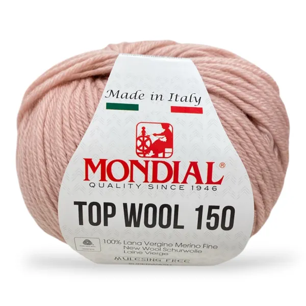 Filato Top Wool 150 Mondial – Gomitolo 100% Lana Vergine Irrestringibile