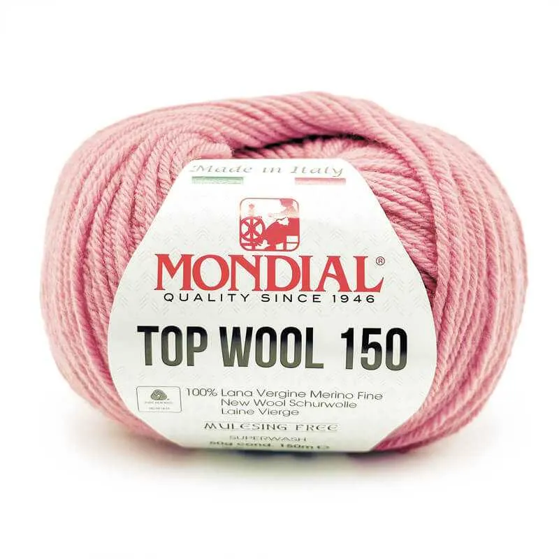 Filato Top Wool 150 Mondial – Gomitolo 100% Lana Vergine Irrestringibile