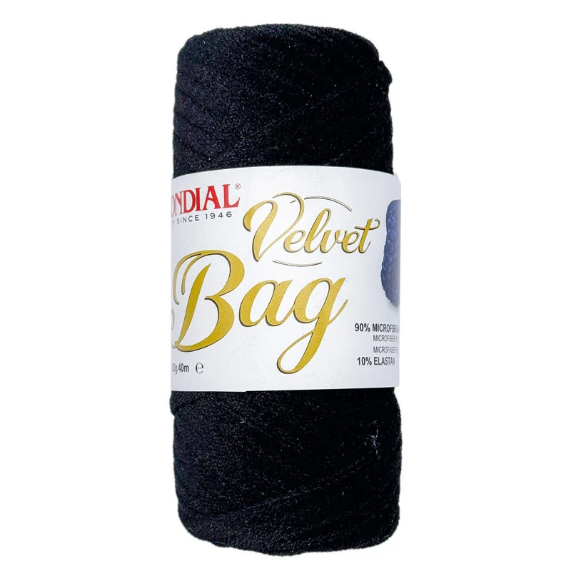 Filato Velvet Bag Lane Mondial - Fettuccia Tubolare in Velluto per Borse all'Uncinetto (200g)
