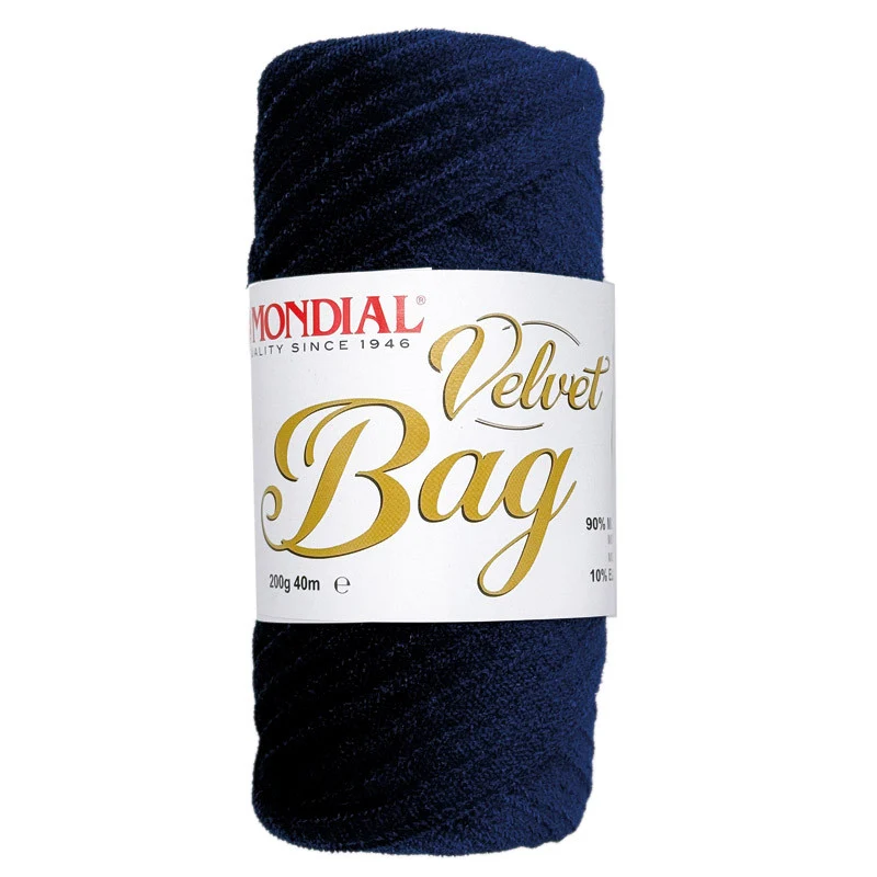 Filato Velvet Bag Lane Mondial - Fettuccia Tubolare in Velluto per Borse all'Uncinetto (200g)