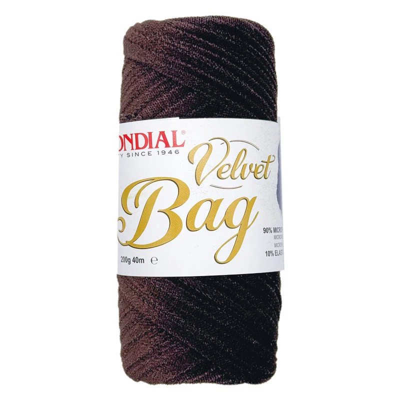 Filato Velvet Bag Lane Mondial - Fettuccia Tubolare in Velluto per Borse all'Uncinetto (200g)