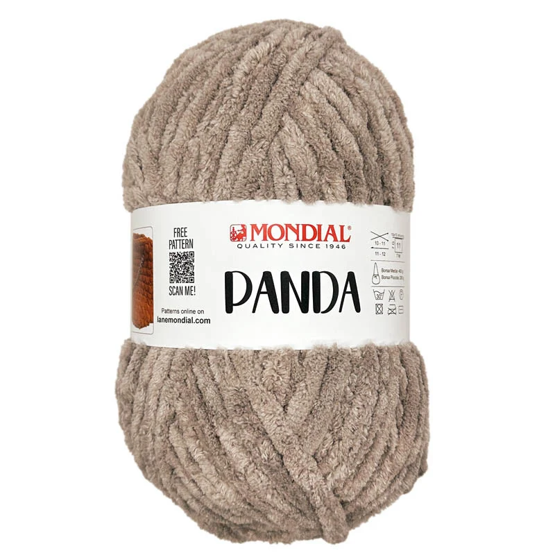 Panda filato in Ciniglia della Mondial gomitolone da 200 gr per 80 metri in morbida microfibra