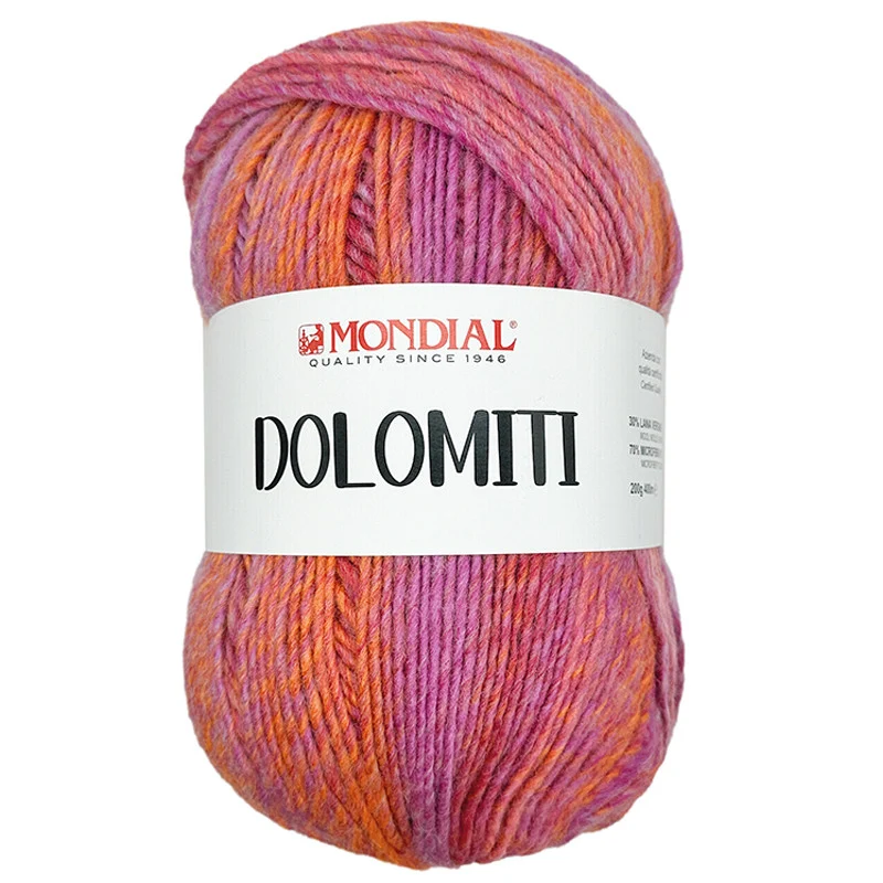 LANA DOLOMITI MONDIAL gomitoli da 200 gr per 400 metri 70% microfibra 30 % lana