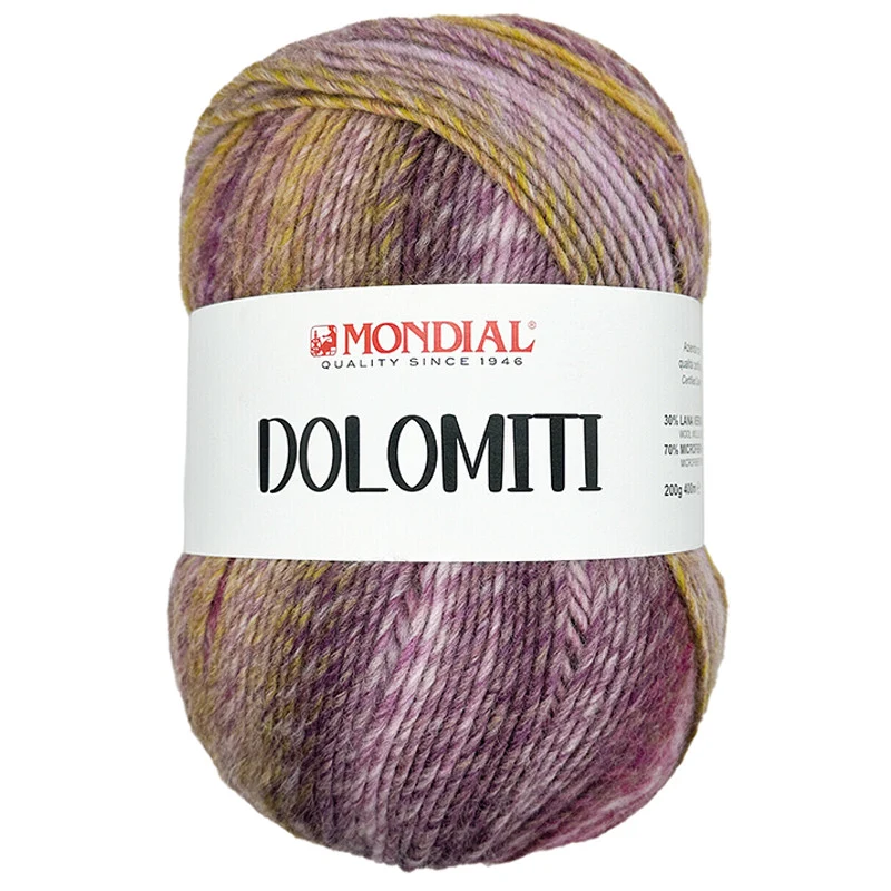 LANA DOLOMITI MONDIAL gomitoli da 200 gr per 400 metri 70% microfibra 30 % lana