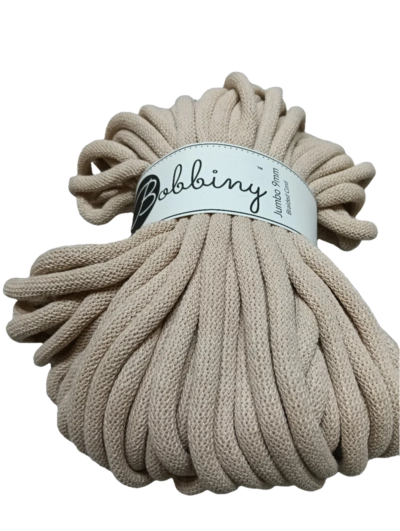 BOBBINY JUMBO FILATO IN CORDA DA 9 MM PER 30 METRI PER BORSE, CESTE, TAPPETI,FASCIATOI E CULLE PER BAMBINI