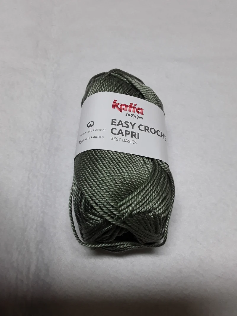 EASY CROCHET CAPRI KATIA 50 GR METRI 85 SI LAVORA CON UNCINETTO 4,5/5 E FERRI 4 /4,5