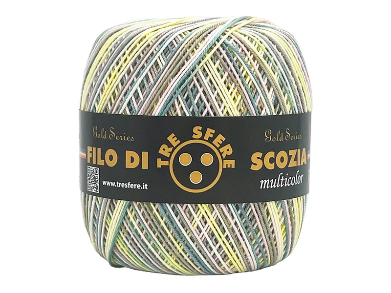 Filo di scozia n 5 multicolore | confezione 480 gr | per uncinetto