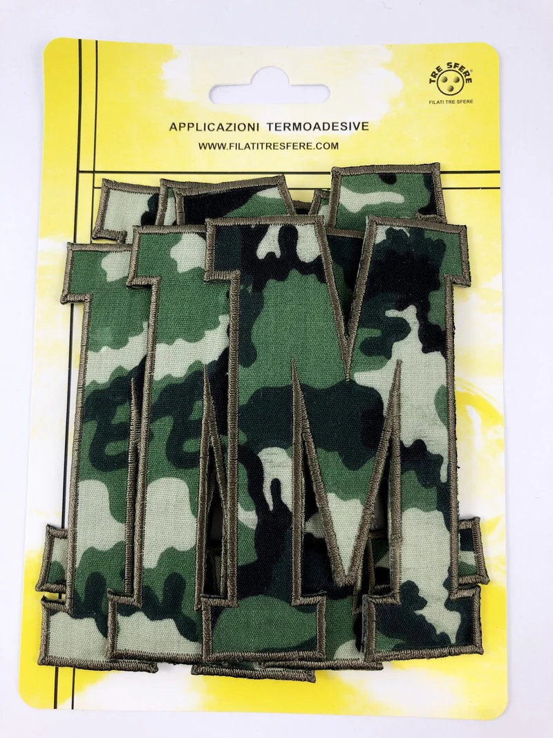 Applicazioni termoadesive lettera militare h10