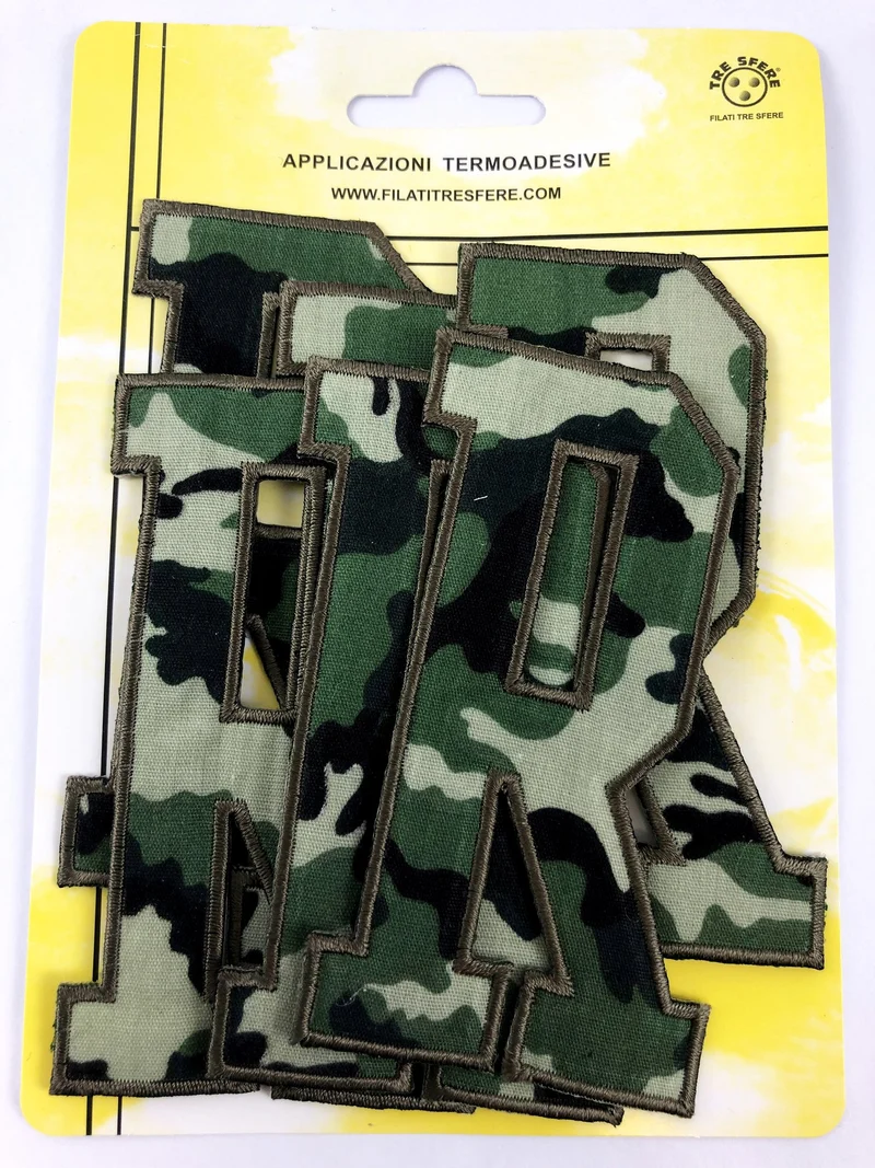 Applicazioni termoadesive lettera militare h10