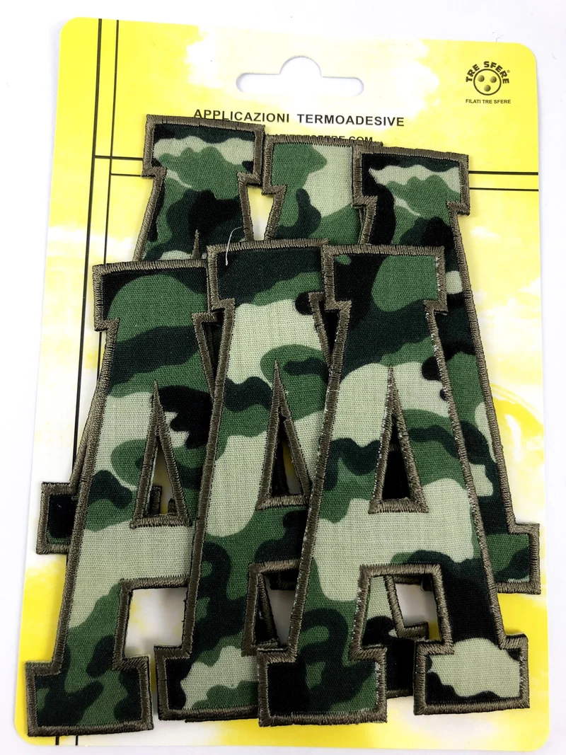 Applicazioni termoadesive lettera militare h10